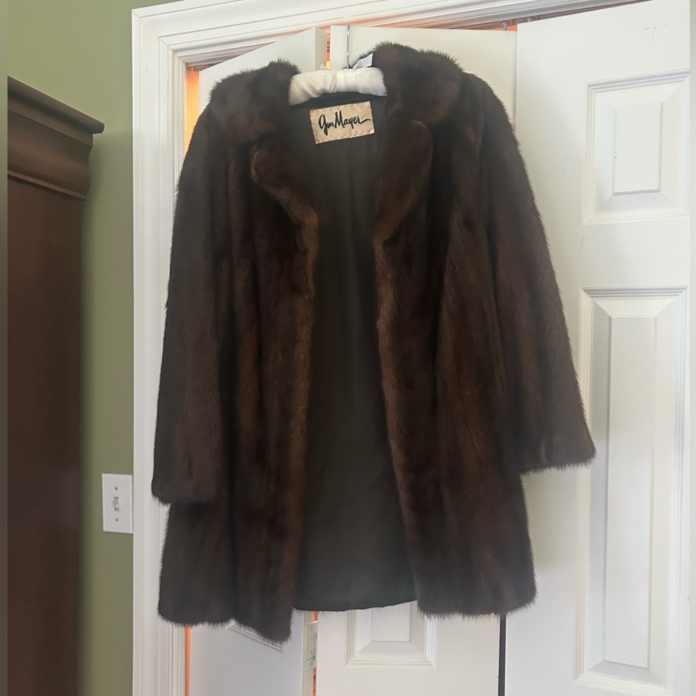 Brown Teddy Jacket with Plush Texture and Mid-Length Design